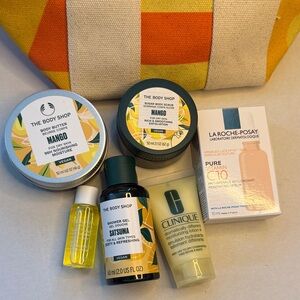 Brightening & Body Glow Care Set The Body Shop, Clarins, Clinique,La Roche Posay